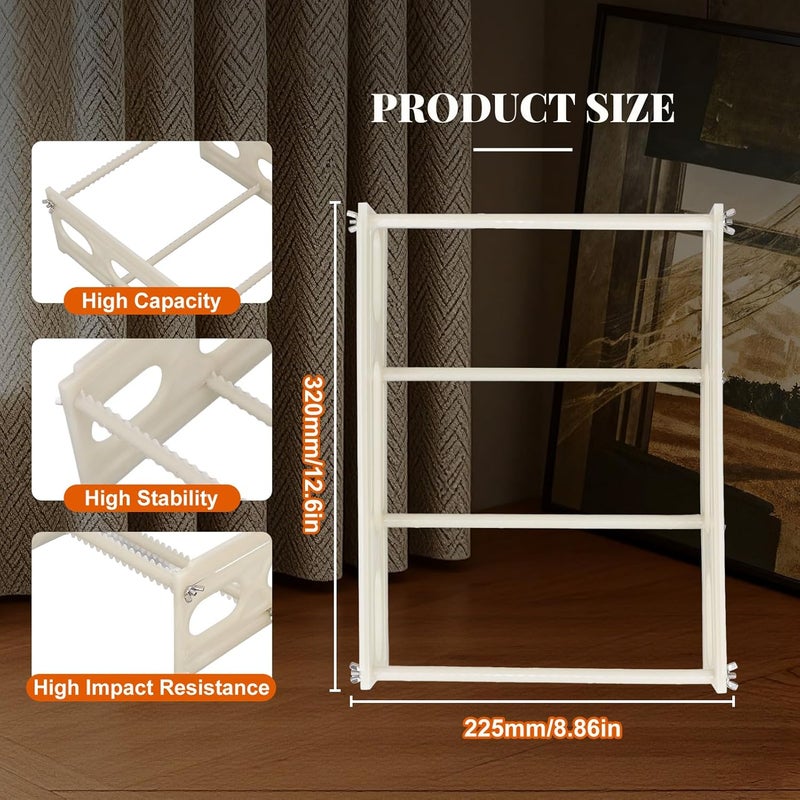 Topyond Record Drying Rack, ABS Plastic Large Capacity Record Storage Holder, Sawtooth Design Vinyl Record Organizer, Drying 30 Records Record Cleaner at a Time, Finished Size 12.6 * 8.86in - Image 2
